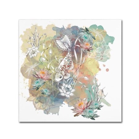 Trademark Fine Art The Tangled Peacock 'Waterlily Days' Canvas Art, 14x14 ALI13462-C1414GG